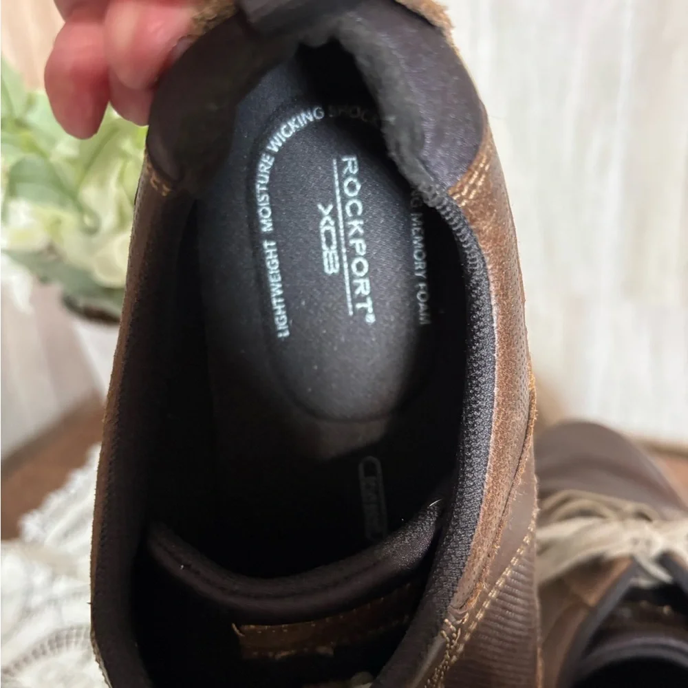 Rockport Brown Leather Men's Sneakers shoes